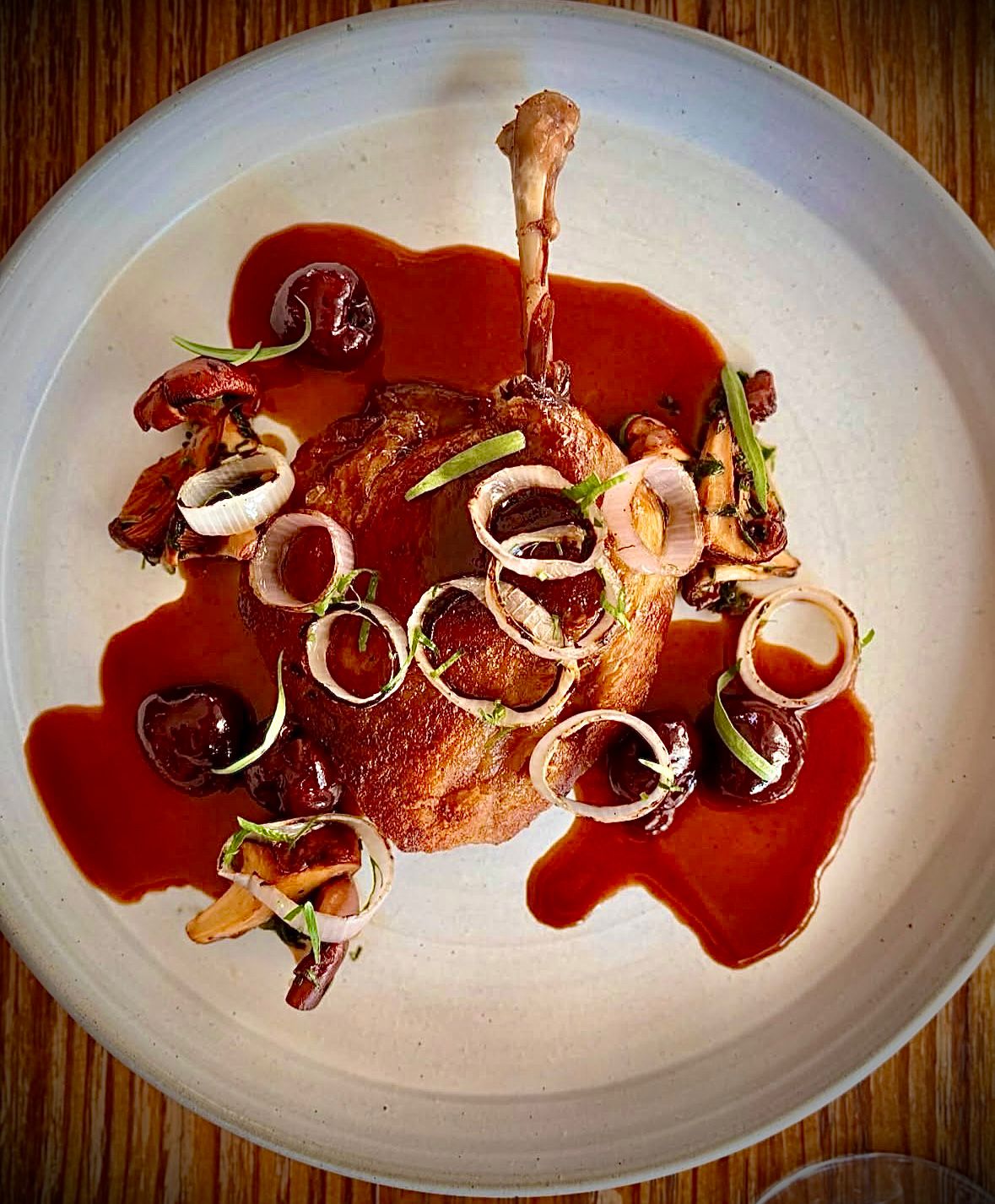 French fine dining duck confit for private jet catering at Paris Le Bourget LFPB