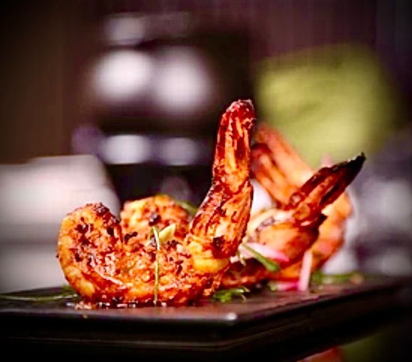 Grilled prawns for VIP jet catering — Toulouse-Blagnac LFBO